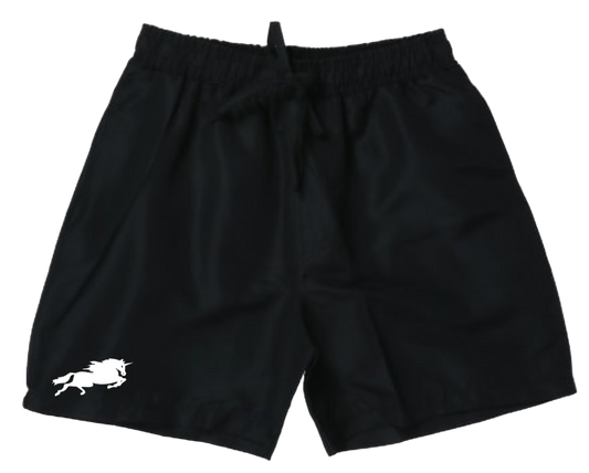 Him. - Plain Black Shorts