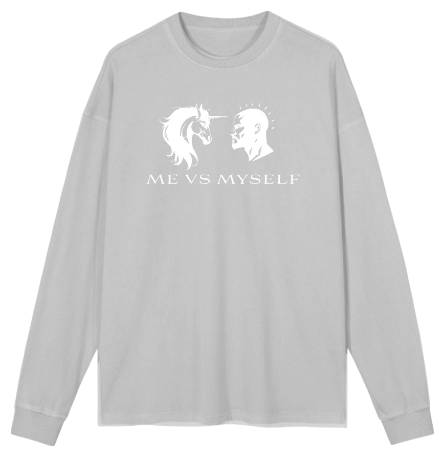 Me vs Myself Gray Long Sleeve
