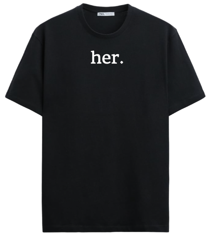 Her. - Black T-Shirt