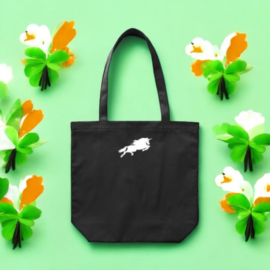 Unicorn Black Tote