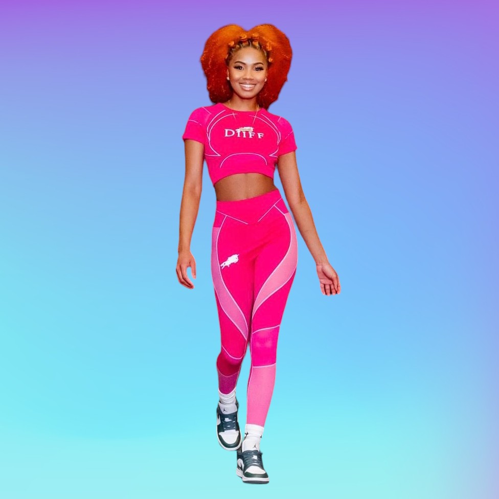 Signature - Hot Pink Short-Sleeve Active Set